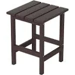 WestinTrends Outdoor Patio Adirondack Side Table, Dark Brown