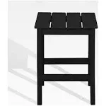 WestinTrends Outdoor Patio Adirondack Side Table, Black