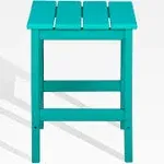 WestinTrends Outdoor Patio Adirondack Side Table, Turquoise, Blue