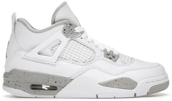 Size 7 - Nike Air Jordan 4 Retro GS White Oreo Men&#039;s Shoes