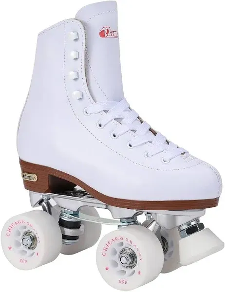 NSG Chicago Skates Deluxe Leather Lined Rink Skate Ladies Girls White US11/EUR43