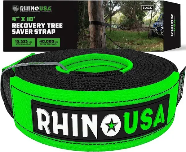 Rhino USA 3in x 20ft Ultimate Recovery Tow Strap