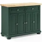 Crosley Madison Emerald Green Kitchen Island Cart