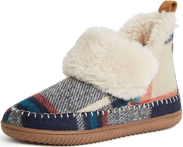 Dearfoams Women's Moritz Indoor/Outdoor Cozy Bootie Camping Furry Slipper