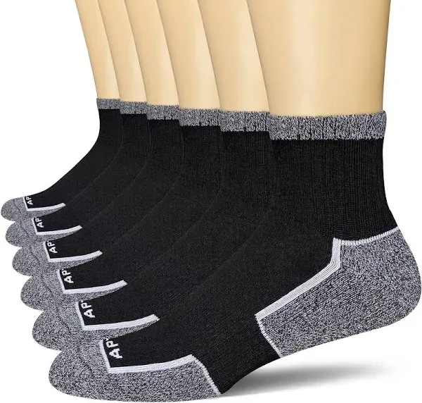 APTYID Men's Ankle Athletic Socks Running Cushioned Quarter Crew