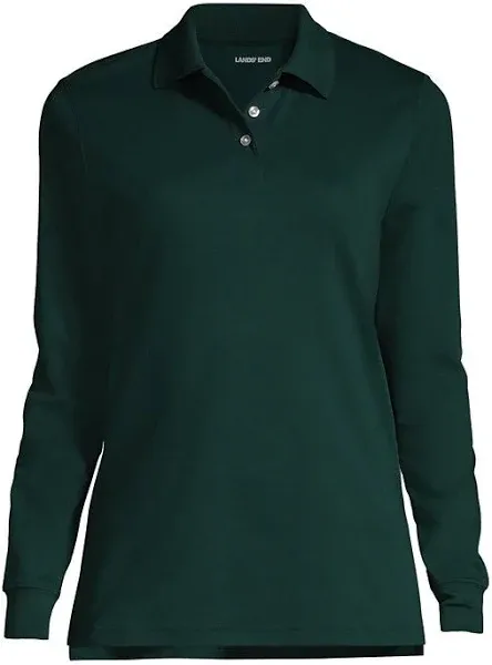 Lands' End Women's Long Sleeve Interlock Polo Shirt