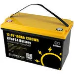 Gokwh Gokwh 12V 100Ah LiFePO4 Lithium Battery 1280Wh Energy Storage Box Battery Series LCD Capacity Display Built-in BMS