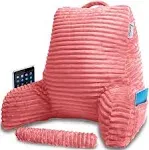 Homie Reading Pillow with Wrist Support, Has Arm Rests, and Back Support for Bed Rest, Lounging, Reading, Working On Laptop, Watching TV (Pink)