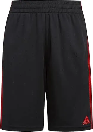 adidas Boys' Elastic Waistband Classic 3-Stripes Shorts