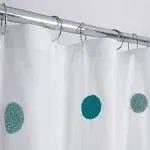 Dots Embellished Shower Curtain - Teal