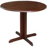 John Thomas Furniture - Dining Essentials - 36  Round Drop Leaf Pedestal Table in Espresso - T581-36RP