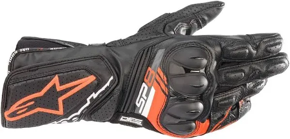 Alpinestars Honda SP-8 Mens Leather Motorcycle Gloves Black/Red/Blue