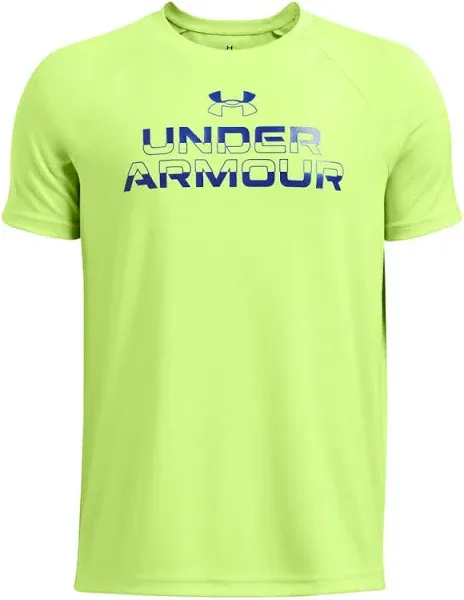 Under Armour Boys' Tech Split Wordmark Short Sleeve T Shirt