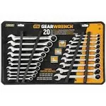 GearWrench SAE/Metric Ratcheting Wrench 20 Piece Set