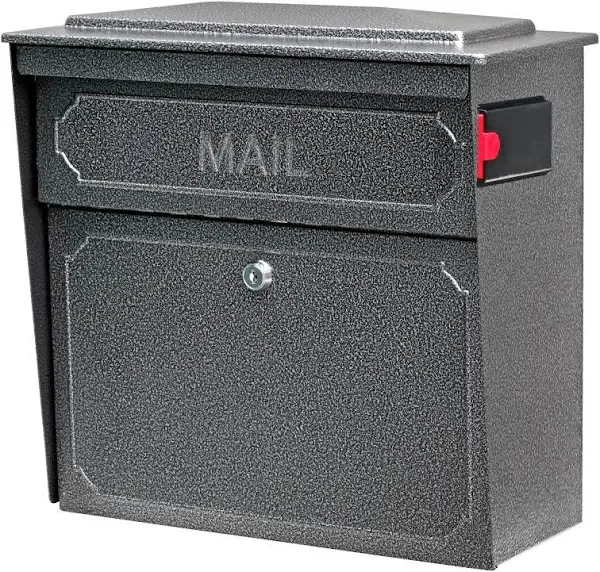 Mail Boss Townhouse Modern Galvanized Steel Wall Mount Galaxy Locking Mailbox