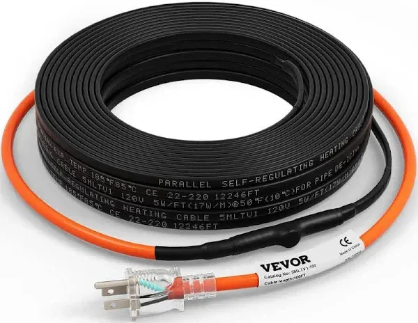 VEVOR Self-Regulating Pipe Heating Cable