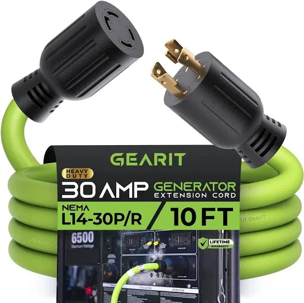 Gearit 30-Amp Generator Extension Cord 4-Prong