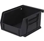 Akro-Mils 30210 AkroBins Plastic Storage Bin Hanging Stacking Containers, (5-inch x 4-Inch x 3-Inch), Black, 24-Pack