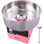 VEVOR 1000W Commercial Electric Cotton Candy Machine with Stainless Steel Bowl Pink