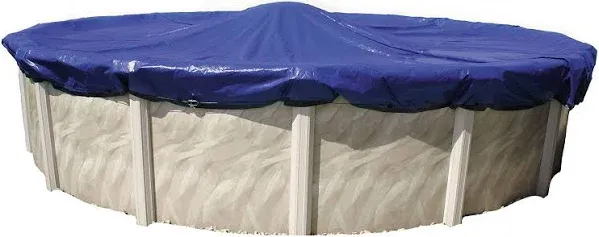 In The Swim Round 15' Blue Winter Cover for Above Ground Swimming Pool - Protect Your Pool from Harsh Winter Elements