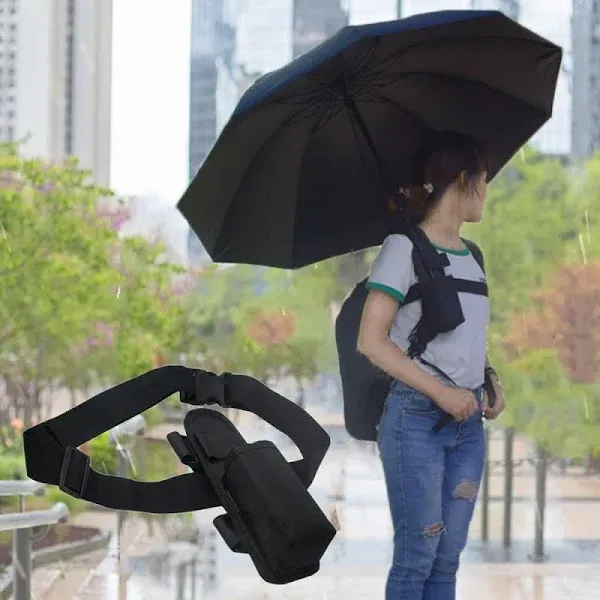 Hands-Free Umbrella Holder Strap for Backpack Use, Wearable Umbrella Support 