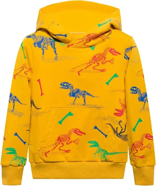 TLAENSON Kids Dinosaur Hoodies for Boys Girls Pullover Hooded Toddler Sweatshirt