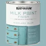 Rust-Oleum 331050 Milk Paint, Highland Blue, 1 qt