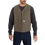 Carhartt Washed Duck Sherpa-Lined Vest, Men&s Driftwood