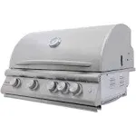 Blaze Premium LTE+ 32 inch 4-Burner Gas Built in Grill with Rear Infrared Burner, Natural Gas