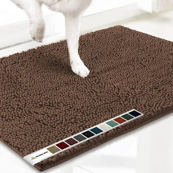 Muddy Mat Shown ON TV Highly Absorbent Microfiber Door Mat and Pet Rug Non Slip Thick Washable Area and Bath Mat Soft Chenille for Kitchen Bathroom