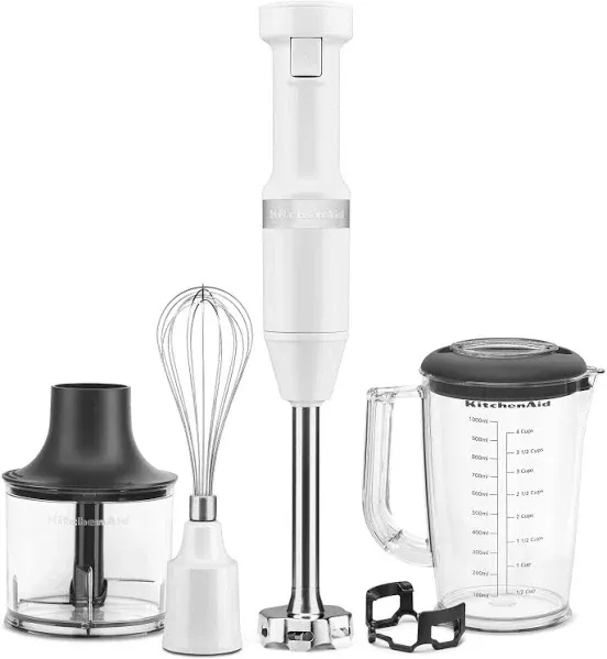 KitchenAid Variable Speed Corded Hand Blender with Accessories, Blue Velvet 