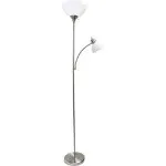 LF2000-BSN Mother-Daughte<wbr/>r Floor Lamp with Reading Light, Brushed Nickel