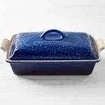 Le Creuset Olive Branch Collection Heritage Rectangular Casserole | Stoneware Indigo, 4 qt.