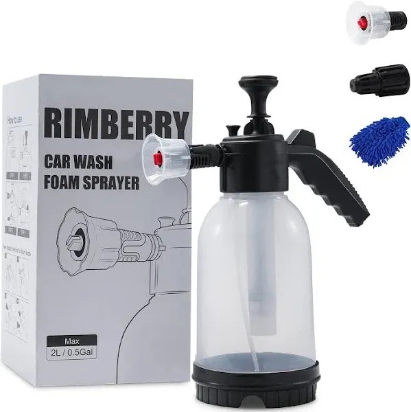 RIMBERRY Hand Pump Foam Sprayer 67 oz Car Wash Foam Sprayer