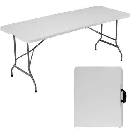 Costway 6' Folding Table Portable Plastic Indoor Outdoor Picnic Dining Camp Tables