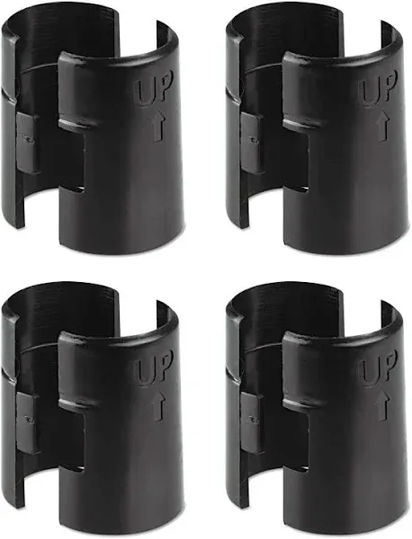 Alera Wire Shelving Shelf Lock Clips, Plastic, Black, 4 Clips/Pack 