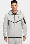 Nike Tech Fleece Full Zip Hoodie - Grey - Mens