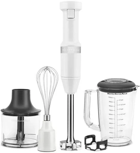 KitchenAid Variable Speed Corded Hand Blender with Accessories, Blue Velvet, KHBV83VB