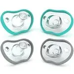 Flexy Pacifiers Teal-Grey / 0-3 Months / 4-Pack