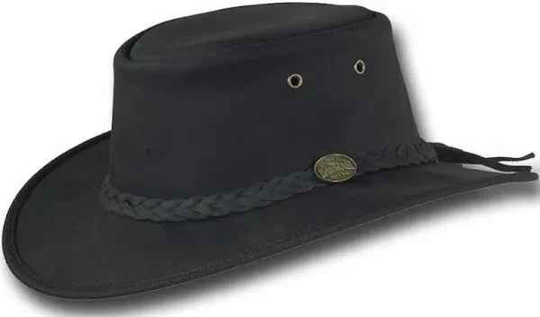 Barmah Bronco Foldaway Leather Hat At New Forest