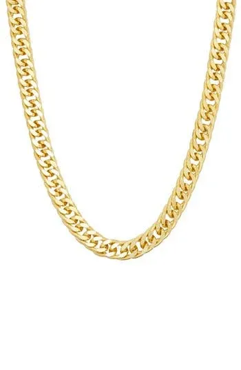 Men's 14K Gold Over Sterling Silver Miami Cuban Curb Chain Necklace