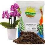 Soil Sunrise Premium Hardwood Mulch for Houseplants; Shredded Wood Mulch for Indoor / Outdoor Container Gardening