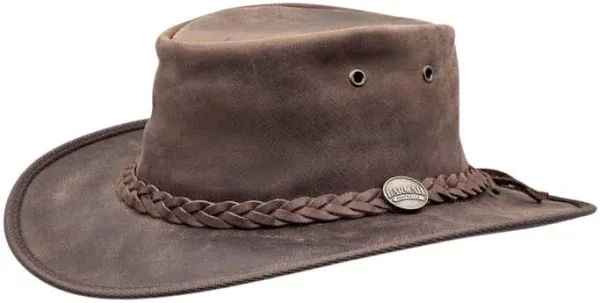 BARMAH BRONCO BROWN LEATHER WATERPROOF HAT 