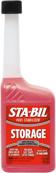 STA-BIL Storage Fuel Stabilizer - Keeps Fuel Fresh for 24 Months - Prevents Corrosion - Gasoline Treatment That Protects Fuel System - Fuel Saver - Treats 80 Gallons - 32 Fl. Oz. (22287) (Pack of 2)