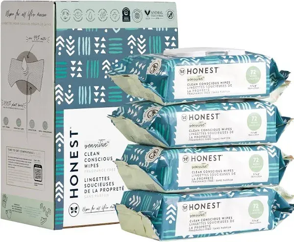 The Honest Company Clean Conscious Unscented Wipes Over 99% Water