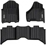 Weize Floor Mats & Cargo Liners Fit for Toyota 4Runner 2013-2024 & Fit for GX460 2014-2023, Custom Fit TPE All Weather Floor Liners 1st & 2nd Row Seat Car Mats