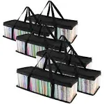 Stock Your Home CD Storage Bags (6 Pack) - Transparent PVC  Assorted Sizes 