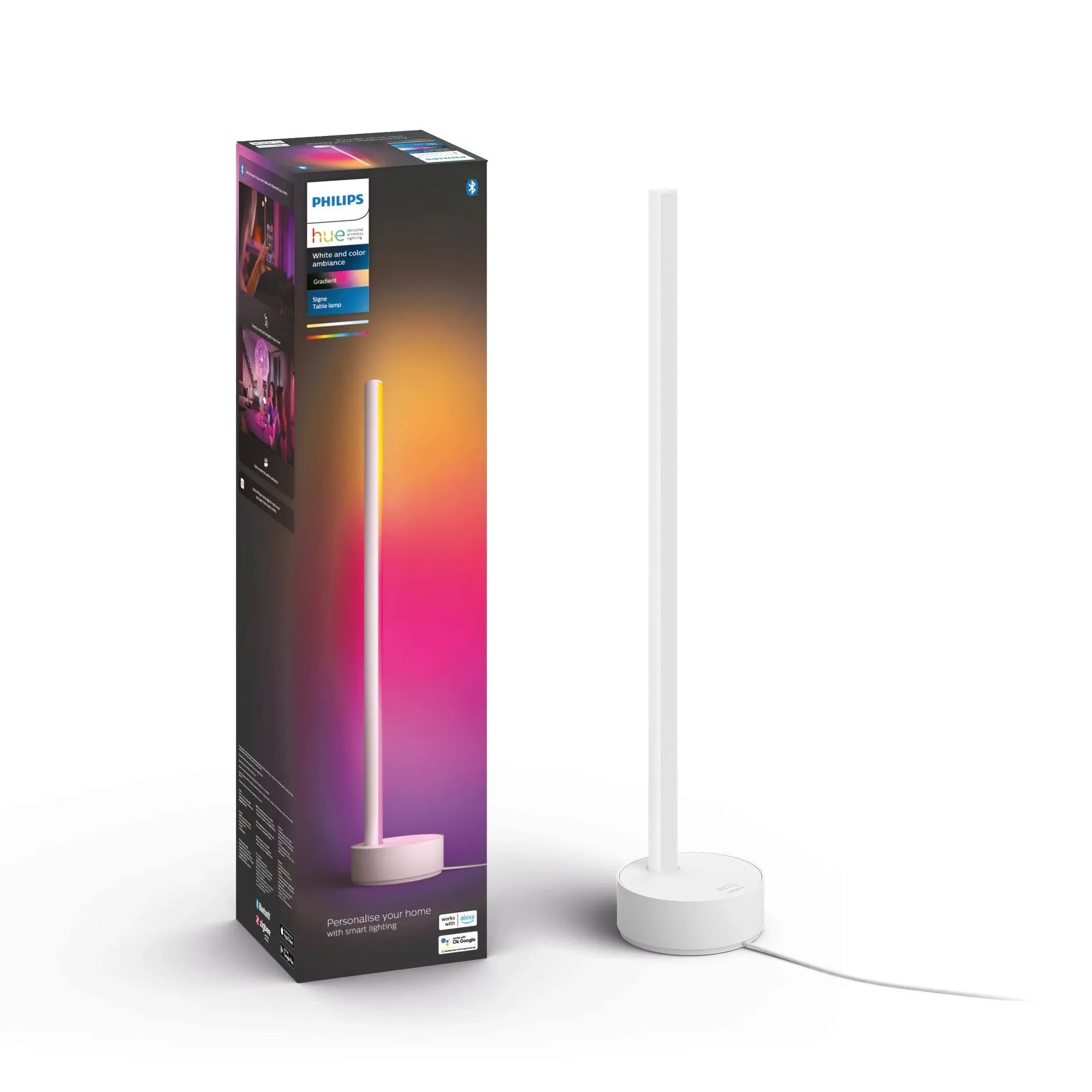 Philips Hue Signe White and Colour Ambiance Gradient Table Lamp [White] Smart