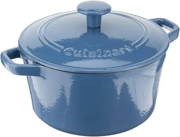 Cuisinart 3-Quart Cast Iron Round Casserole Red