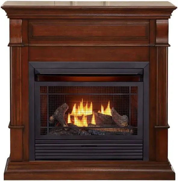 Duluth Forge Dual Fuel Ventless Gas Fireplace with Mantel